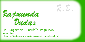 rajmunda dudas business card